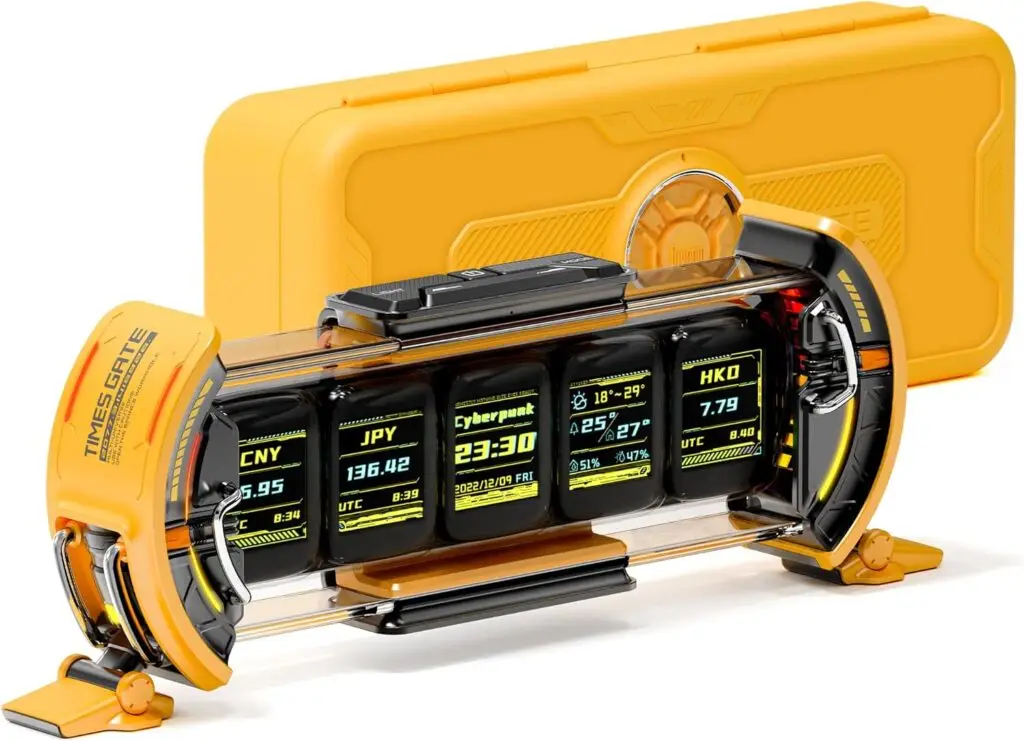 practical smart home gadgets - cyberpunk digital desk clock