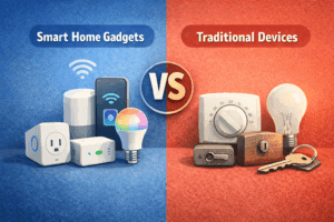 smart home gadgets vs traditional devices